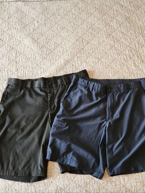 Nike Dry-fit Golf Shorts Black Greg Norman Golf Shorts Blue Size 36